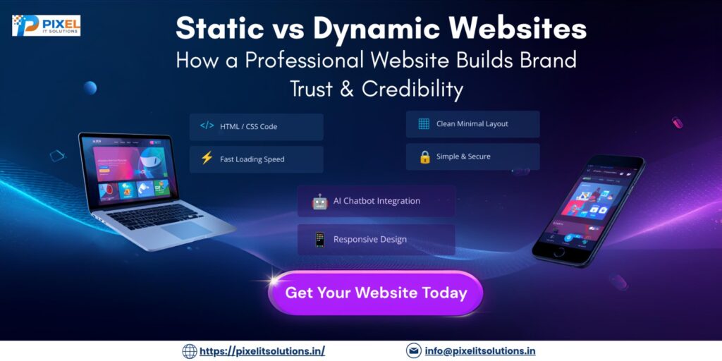 Static vs Dynamic Websites: How a Professional Website Builds Brand Trust & Credibility