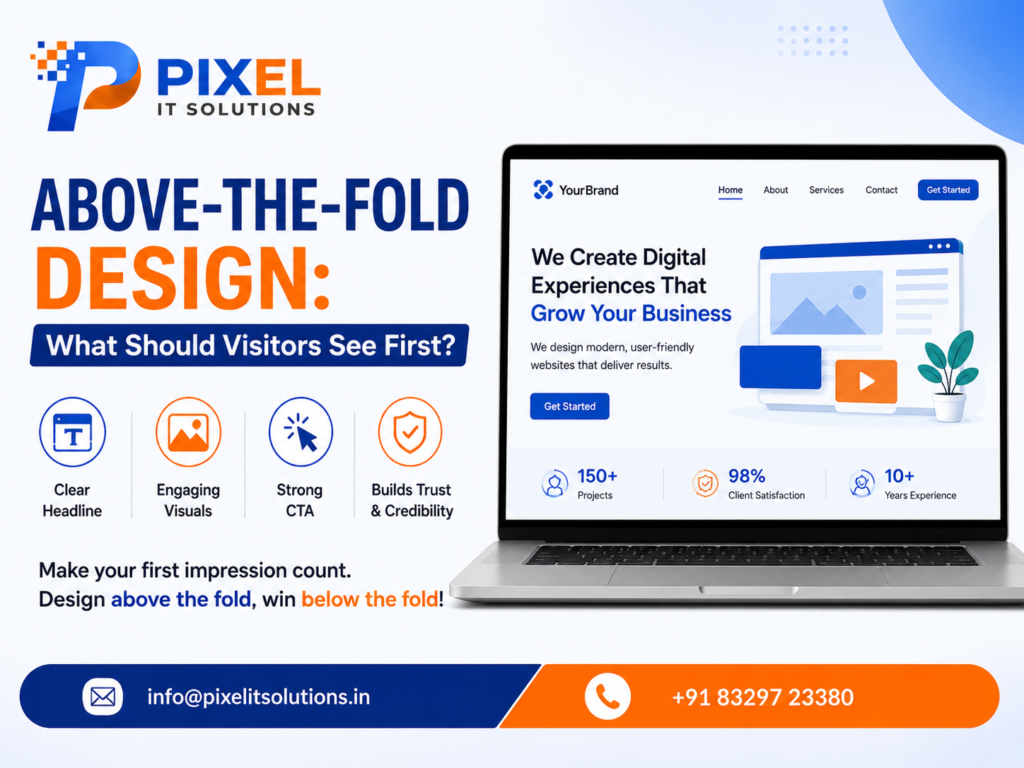Pixel IT Solutions above-the-fold website design banner